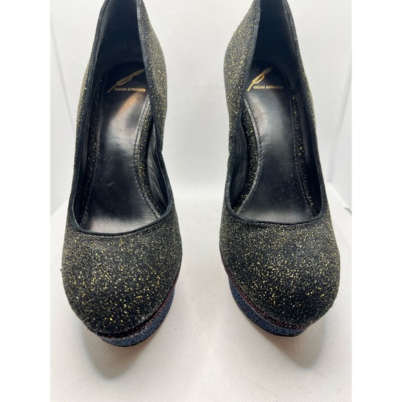 Brian Atwood FONTANNE Glitter Pumps 3 Color Way Sz 39 US 8.5 - Picture 10 of 11